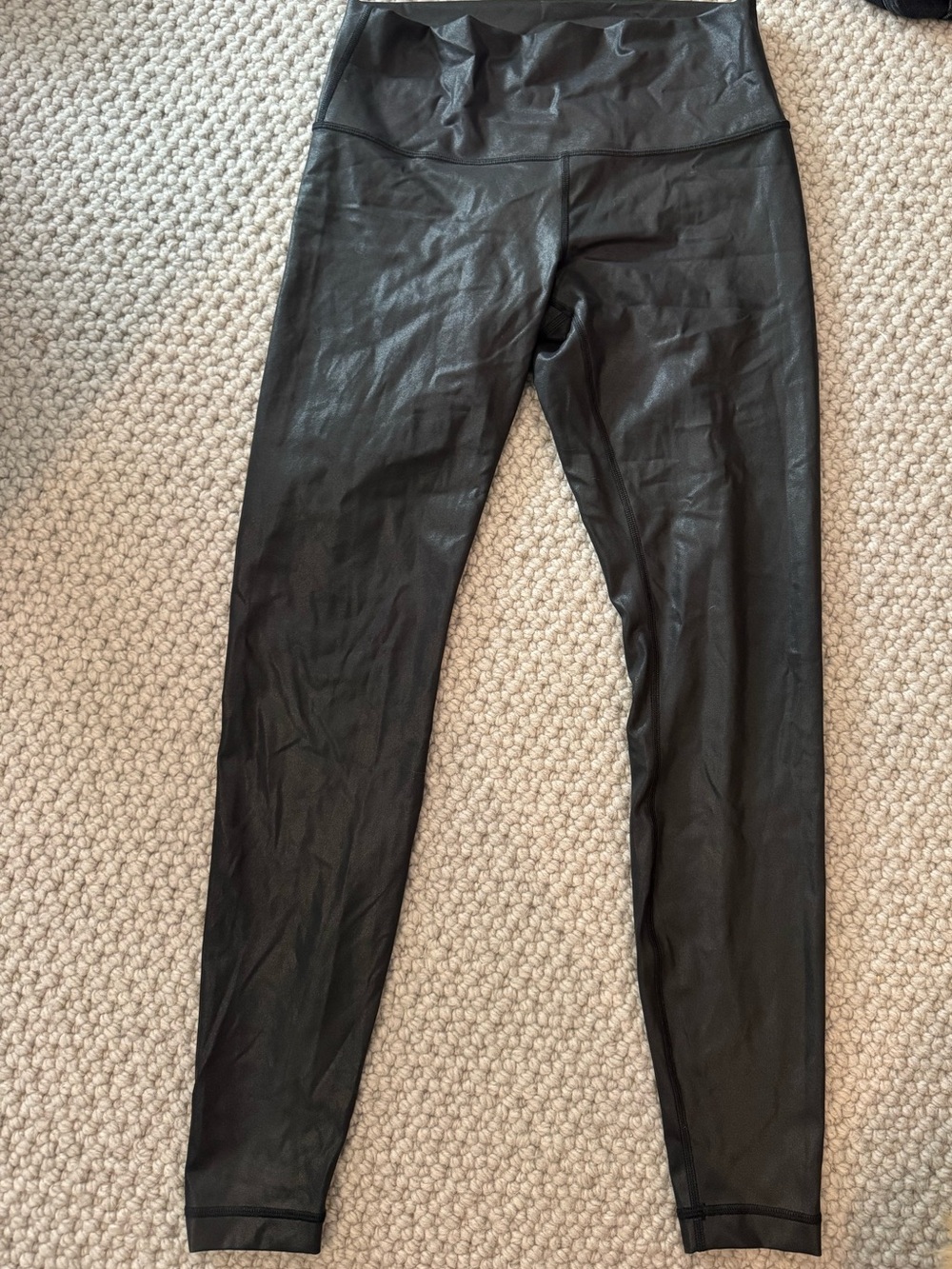 Women’s lululemon Black High-Waist Faux-Leather Leggings